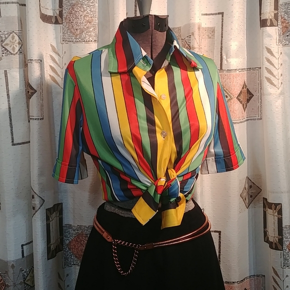 Authentic Original Vintage Style Tops - Vintage Fruit Stripe top